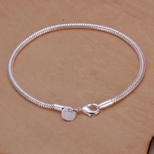 925 sterling silver snake - silver,
