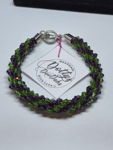 Handmade purple green - green, austrian
