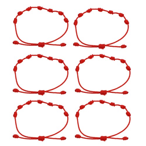 Red rope braided bracelet - red,