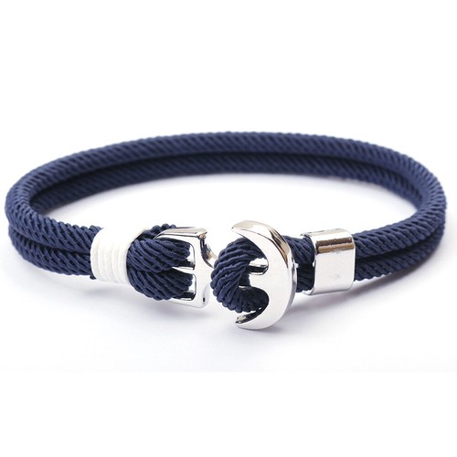 Silver metal anchor polyester - silver,