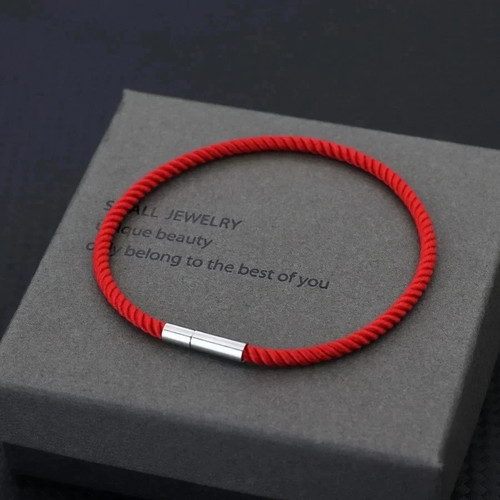 Lucky red bracelet handmade - bracelet,