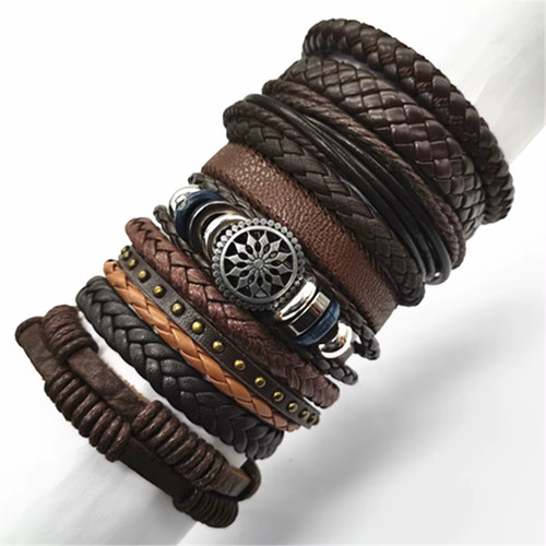 10pcs black woven leather - woven,