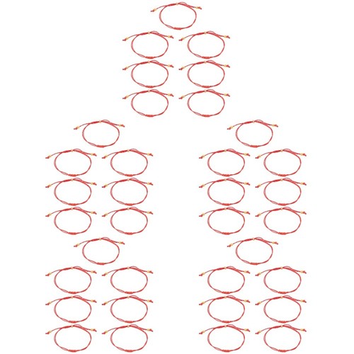 Red string bracelet - red,