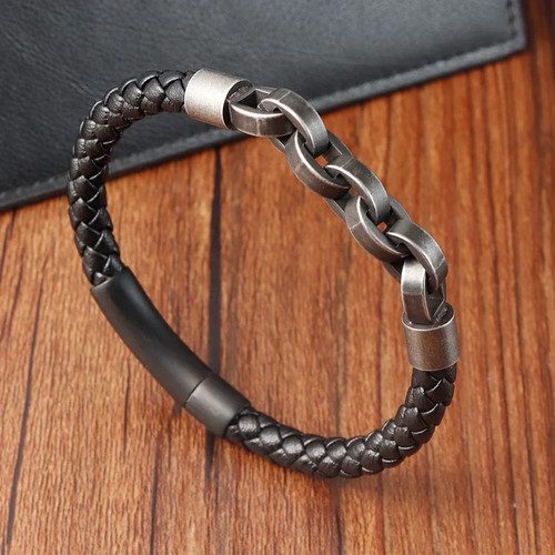 Leather bracelet infinity - bracelet,