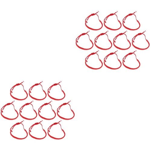 Durable red rope bangle - red,