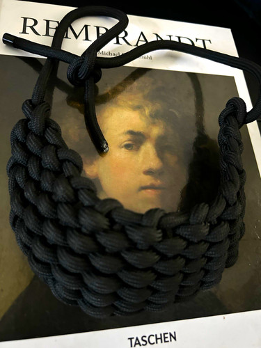 Cos black braided cord rope - -,