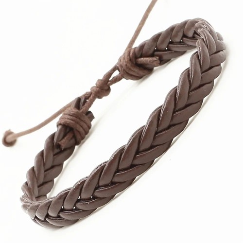 Men women braided leather - men, pu
