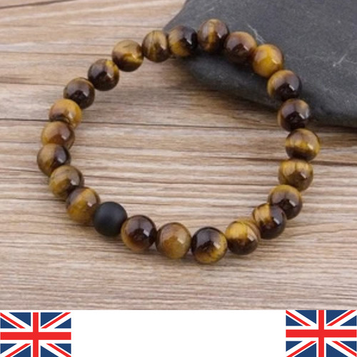 Unisex marble bead tiger eye - bead,