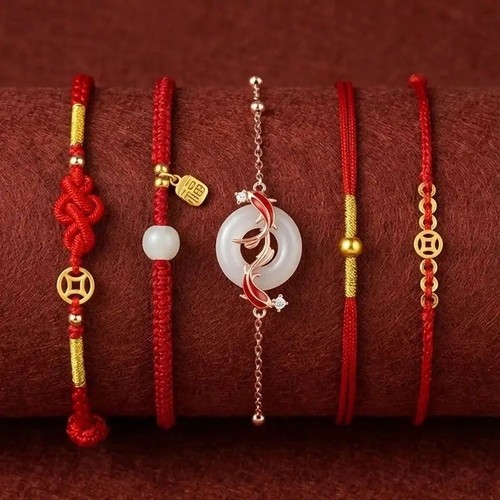 Lucky knot bracelet - lucky, red