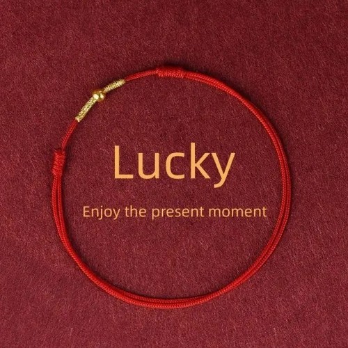 Lucky red bracelet handmade - lucky,