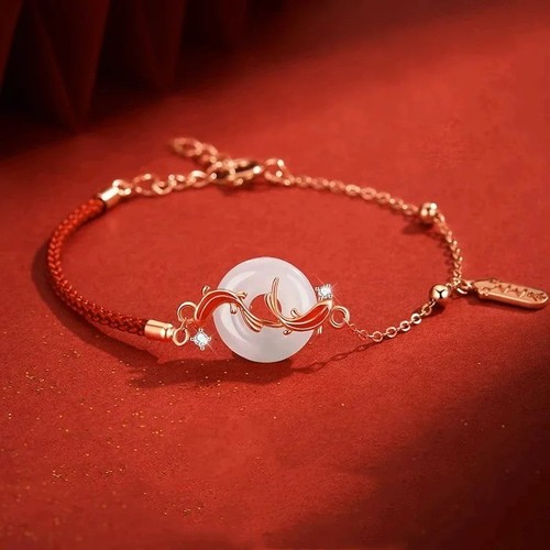 Lucky red bracelet handmade - red,