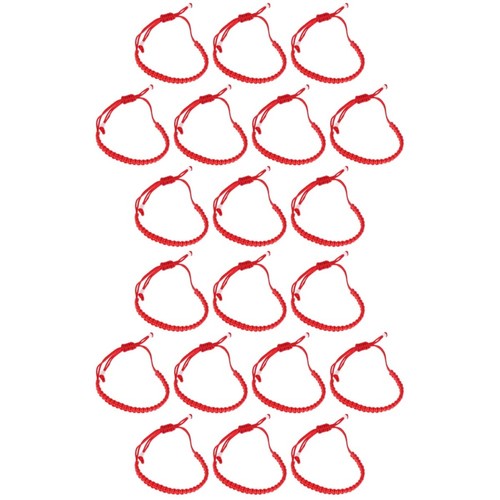 Red cord bracelet - red,