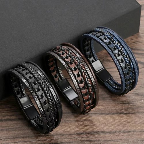 Mens braided leather - braided,
