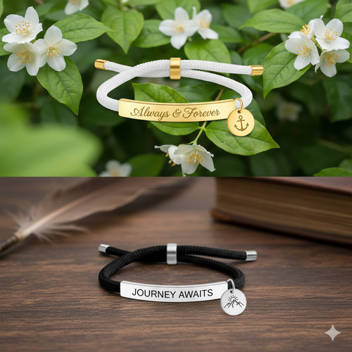 Personalised couple bracelet - couple,